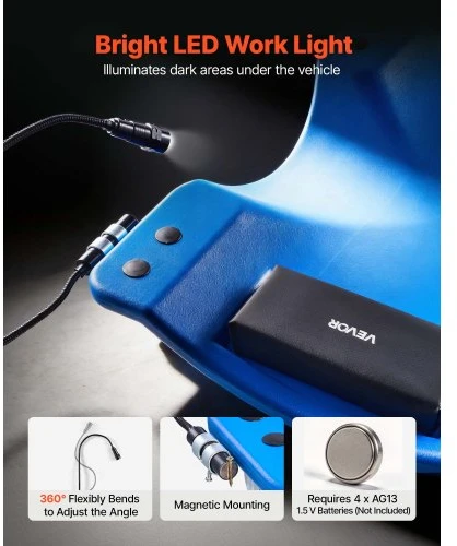 VEVOR 1 m mechaniko gultas su LED, 158 kg