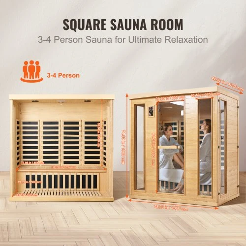 VEVOR Tolimųjų infraraudonųjų sauna 3-4 asmenims