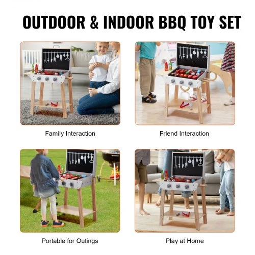 VEVOR Vaikiškas medinis BBQ grilio žaislas