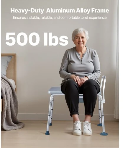 VEVOR 4 viename tualeto kėdė iki 227 kg