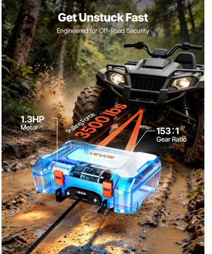 VEVOR Nešiojama 12 V elektrinė gervė 1587 kg