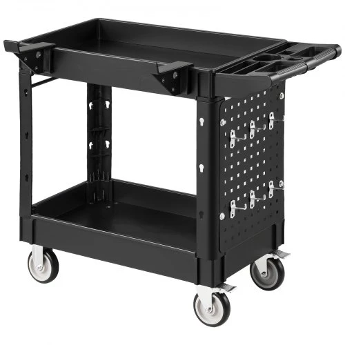 VEVOR Pagalbinis vežimėlis JY-ZCG, 2 lentynų, plastikas, iki 250 kg, 101 x 44 x 85 cm