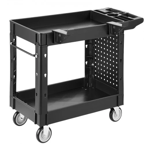 VEVOR Pagalbinis vežimėlis JY-ZCG, 2 lentynų, plastikas, iki 250 kg, 101 x 44 x 85 cm