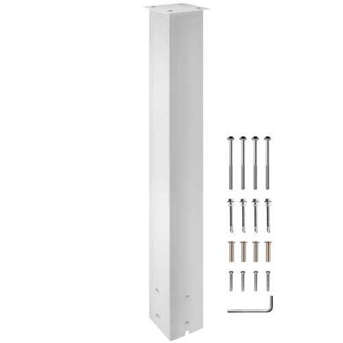 VEVOR Pašto dėžutės stovas, 109 cm, baltas, Q235 plienas, paviršinis montavimas