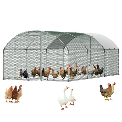 VEVOR Didelis metalinis vištidės aptvaras 3 x 6 x 2 m