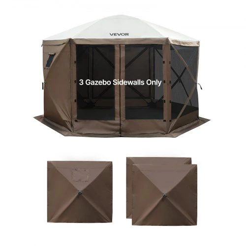 VEVOR Palapinės šoninių sienų rinkinys 1,73 x 1,48 m, 3 vnt. su langais