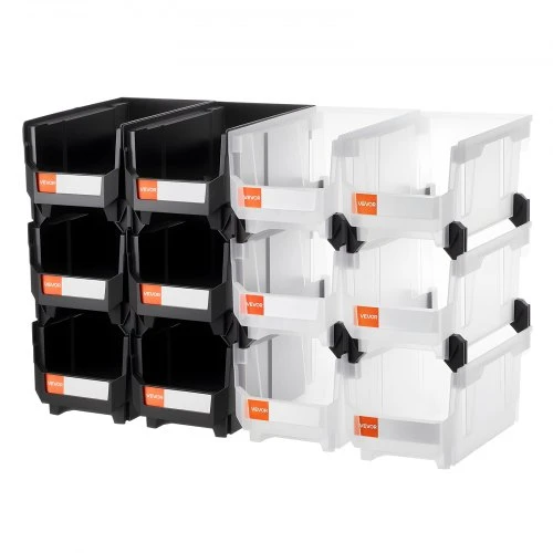 VEVOR Plastikinės sandėliavimo dėžutės 37.7 x 21.5 x 18 cm