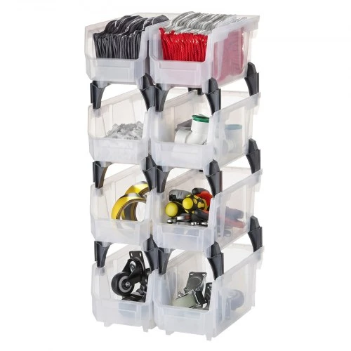 VEVOR Plastikinės sandėliavimo dėžės, 8 vnt. 27,6 x 14 x 13 cm