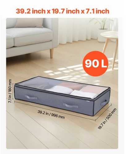 Lova VEVOR Esamojo lovos laikymo dėžės, 90L, 4 vnt.