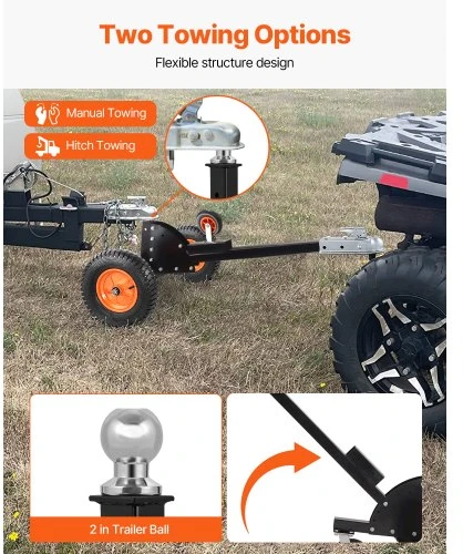 VEVOR 1500lbs priekabos vežimėlis 2in1 su vežimėliu