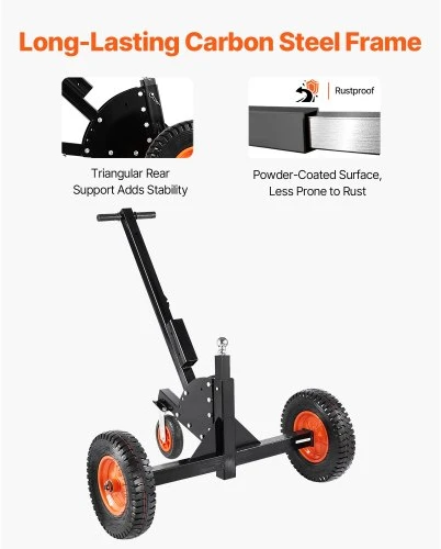 VEVOR 1500lbs priekabos vežimėlis 2in1 su vežimėliu