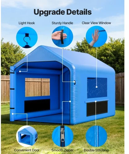 VEVOR Pripučiamas dažymo paviljonas 4 x 3 x 2.8 m