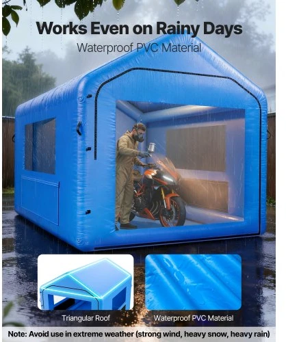 VEVOR Pripučiamas dažymo paviljonas 4 x 3 x 2.8 m