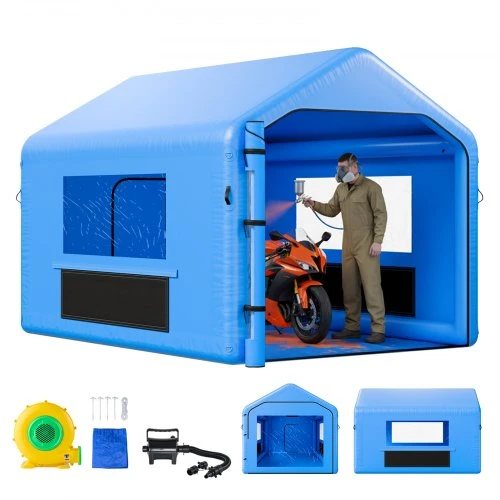 VEVOR Pripučiamas dažymo paviljonas 4 x 3 x 2.8 m