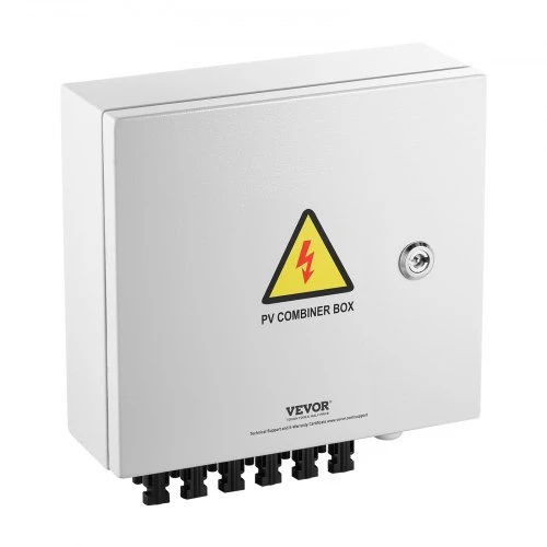 VEVOR Saulės PV skirstymo dėžė 6 linijų, 10A IP65