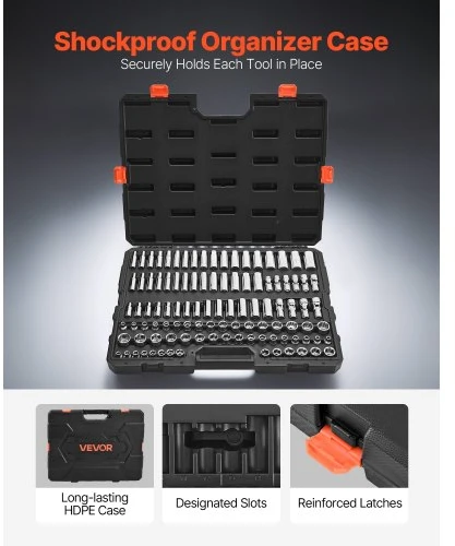 VEVOR 104 dalių galvučių rinkinys, 9.5 mm