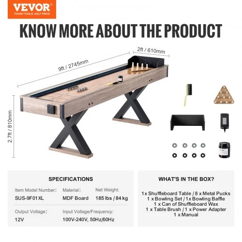 VEVOR 2 viename LED stalo žaidimas
