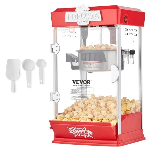 VEVOR Stalinis spragėsių gaminimo aparatas 480W 113 g raudonas