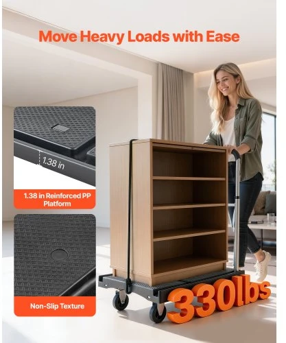 VEVOR Sulankstomas rankinis vežimėlis, 149,69 kg talpa
