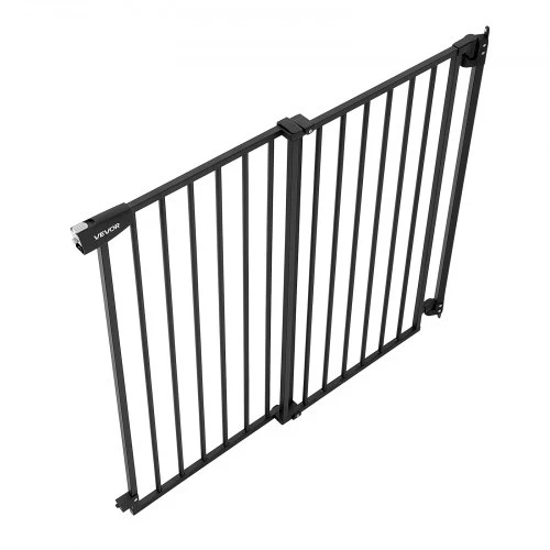 VEVOR Šunų varteliai laiptams ir durų angoms, reguliuojamas plotis 72-109 cm, aukštis 76 cm, juodi