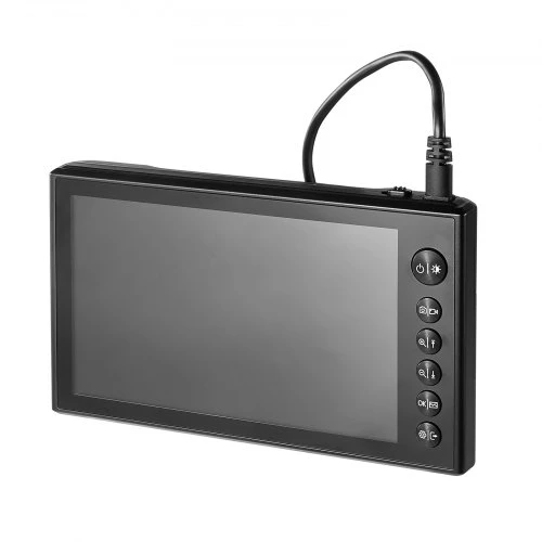 VEVOR Trigubo objektyvo endoskopas su dvigubu kabeliu, 7" HD IPS padalintas ekranas, 8+2 LED, 8X priartinimas, 5000 mAh, IP67, 5 m + 3 m