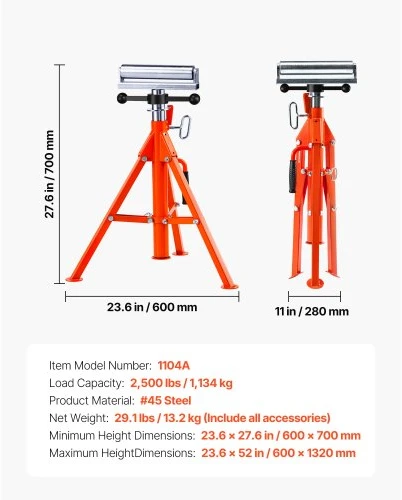 VEVOR Pakeliamas stovas su ritinėliu 1134 kg apkrova