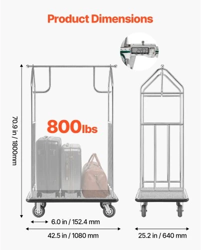 VEVOR Viešbučio bagažo vežimėlis 362 kg