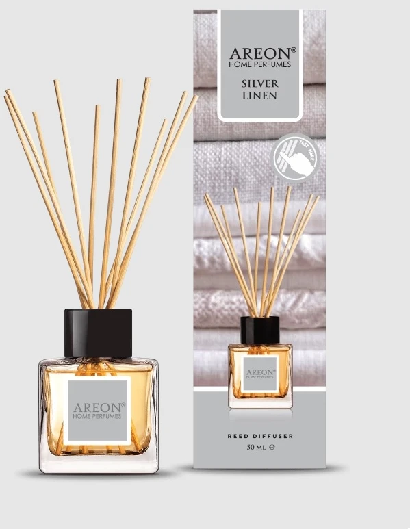 Areon oro gaiviklis namams STICKS – Sidabrinis Linen 50 ml