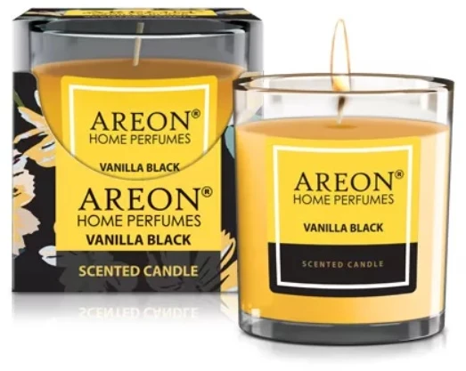 Aromatinė žvakė Vanilla Juodas, 120g (~25 h) │Areon
