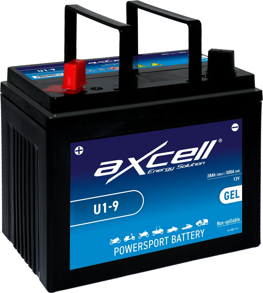 Axcell Garden GEL 28Ah 300A +/- 12V akumuliatorius 195x125x176mm