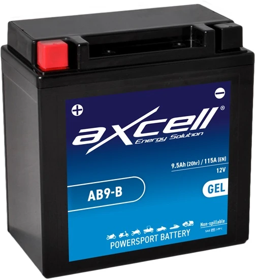 Akumuliatorius Axcell GEL 9.5 Ah -/+ 12V 115A 135x75x139mm