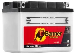 Banner 4Ah Bike Bull 12V 40A akumuliatorius 120x70x92mm