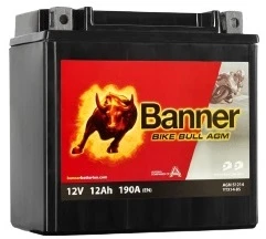 Banner 12Ah Bike Bull AGM 12V 190A akumuliatorius 150x87x147mm