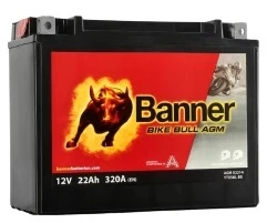 Banner 22Ah Bike Bull AGM 12V 320A akumuliatorius 205x87x162mm