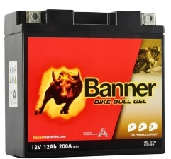 Banner 12Ah Bike Bull GEL 12V 200A akumuliatorius 150x69x145mm