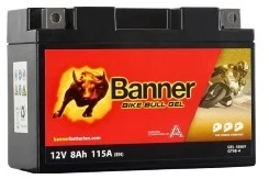 Banner 8Ah Bike Bull GEL 12V 112A akumuliatorius 150x69x105mm