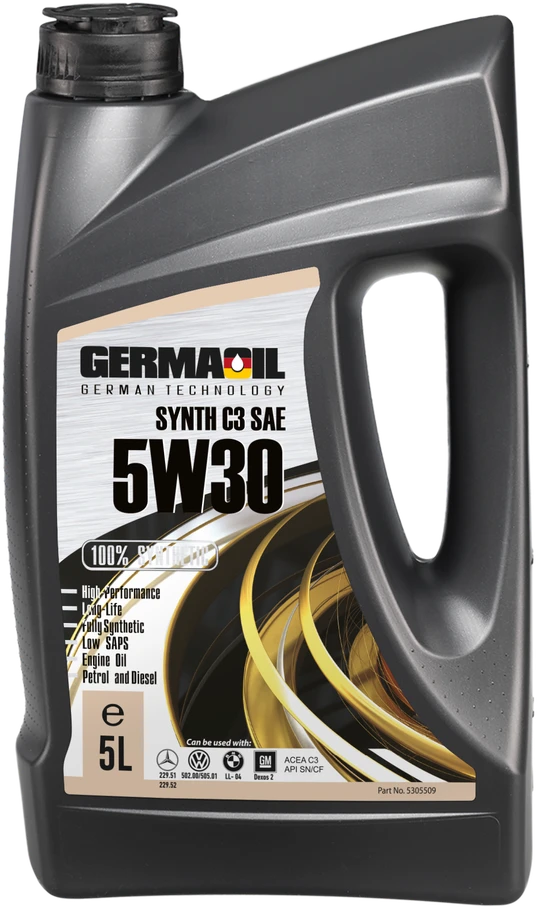 Germaoil 5W30 5L Synth C3 SAE SN/CF BMW LL-04 GM Dexos 2