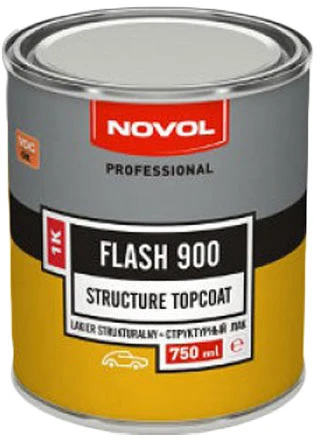 Novol Struktūriniai 1K dažai FLASH900 juodi 0.75 l