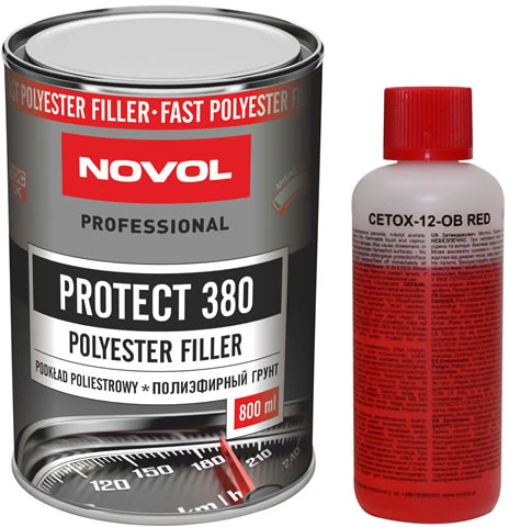 Novol RINKINYS: Poliesterinis gruntas PROTECT 380 0.8 + kietiklis 0.08L
