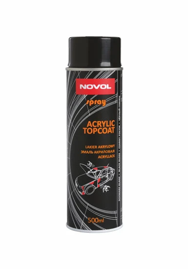 Novol Juodi blizgūs dažai Juodas GLOSS aerozoliniai 500ml
