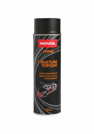 Novol Struktūriniai dažai juodi STRUCTURE TOPCOAT aerozoliniai 500ml