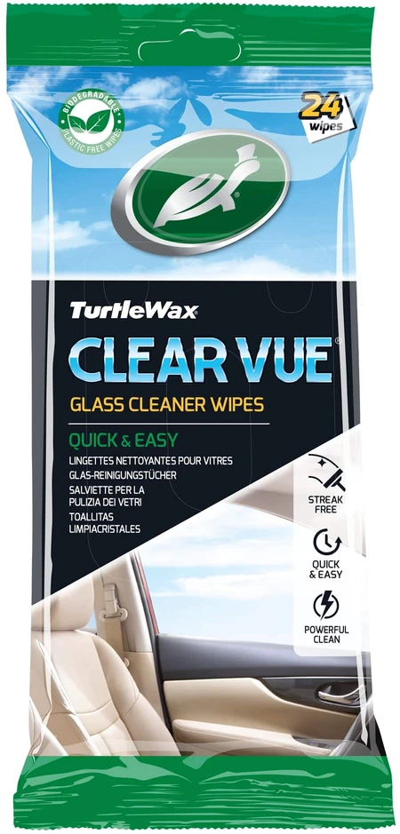 TURTLE WAX Clear vue glass wipes 24PK X6, stiklo valymo servetėlės, 24 vnt