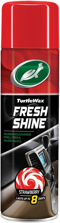 TURTLE WAX Fresh Shine Strawberry, salono plastiko blizgiklis, 500 ml