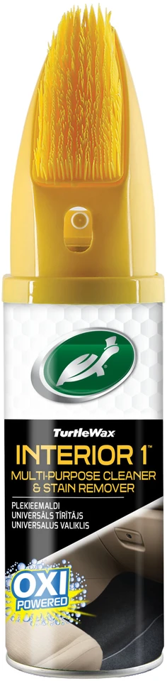 TURTLE WAX Multi-purpose Cleaner&Stain Remover Interior, vidaus valiklis su šepečiu, 400 ml
