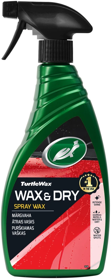 TURTLE WAX Wax N Dry, purškiamas vaškas šlapiam kėbului, 500 ml