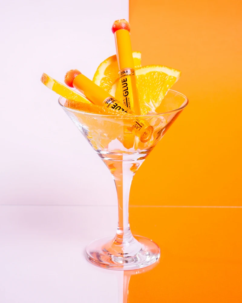 Orange Blakstienų laminavimo klijai „Oranžinis Lash Lift Glue Strong Fix“, 5 ml.