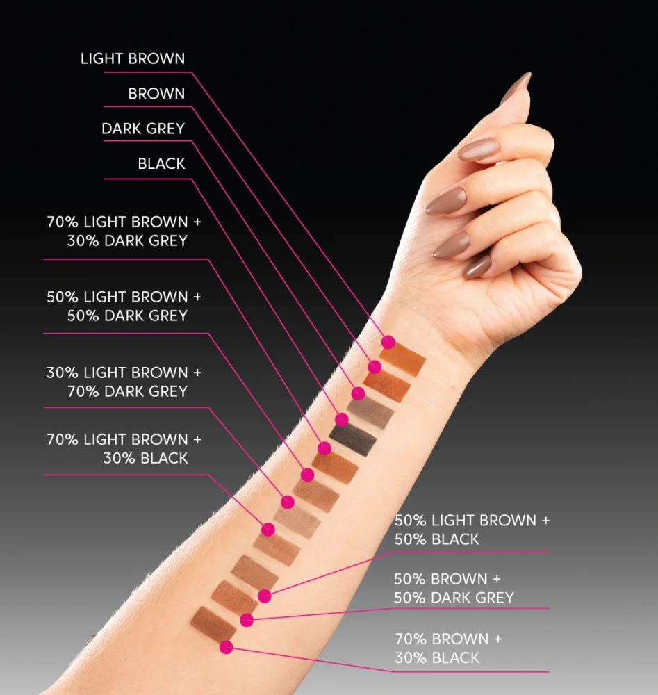 TATTOO TINT antakiams ir blakstienoms - Šviesiai ruda spalva