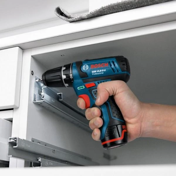 Akumuliatorinis suktuvas-gręžtuvas, Bosch GSR 12V-15, 2x2,0 Ah Li-Ion + L-Boxx