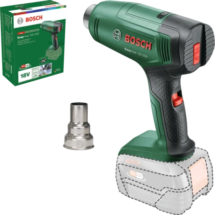 Akumuliatorinis techninis fenas Bosch EasyHeat 18V-500, be akum. ir įkroviklio