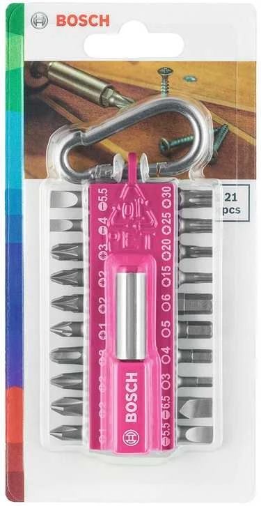 Bosch 21 dalių suktuvo antgaliu komplektas